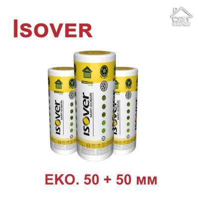 Мінеральна вата Isover. EKO. 50 + 50 мм