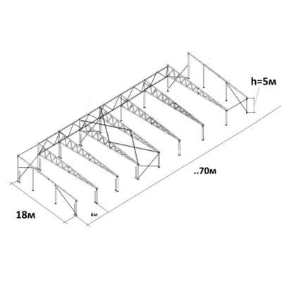 Каркас ангару 18х70х5